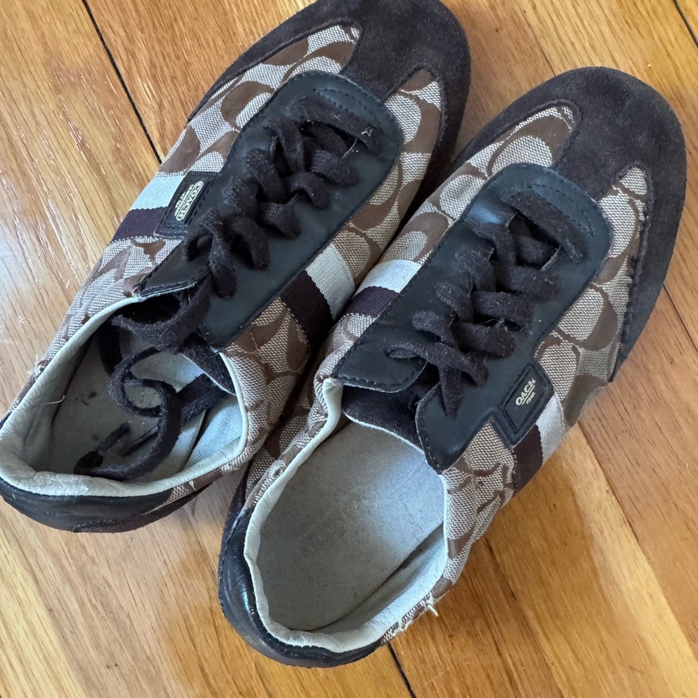 Coach Brown and Tan Sneakers